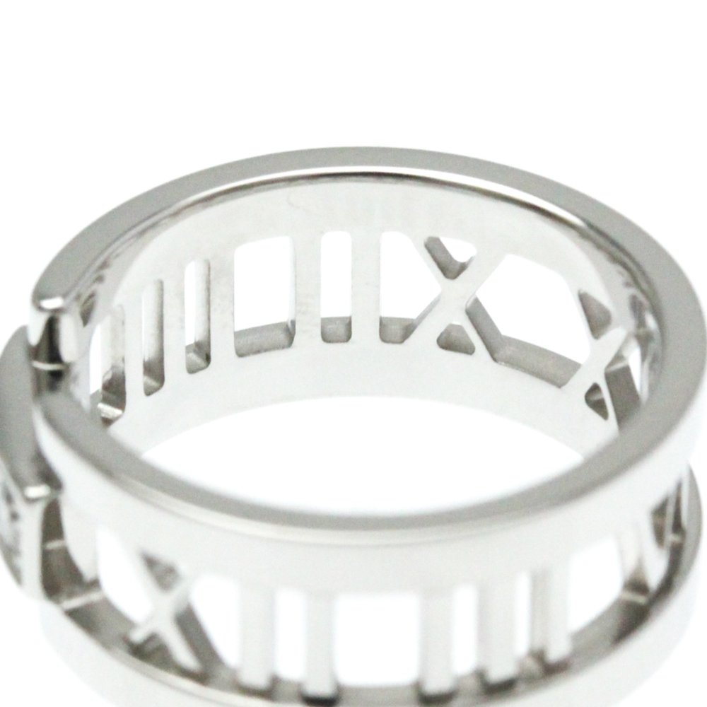 TIFFANY ATLAS 18K WHITE GOLD DIAMOND BAND RING SIZE 6.25 #53 - Picture 7 of 9